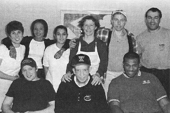 Photo of Whitehead caf staff from 2000