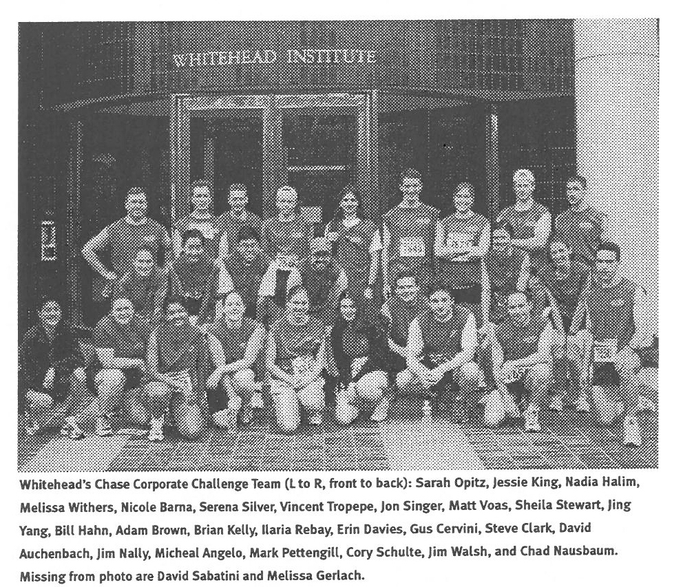 Whitehead's Chase Corporate Challenge Team newspaper clipping