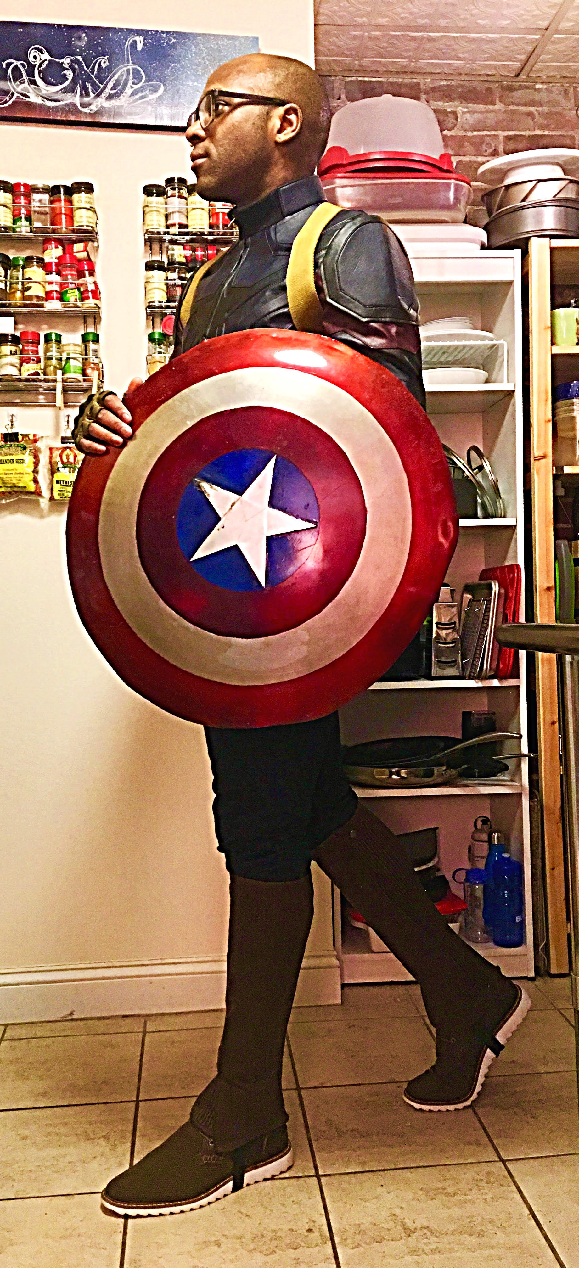 Jarrett Smith in a Captain America costume