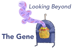 Illustration of scientist letting genie DNA out of a pot