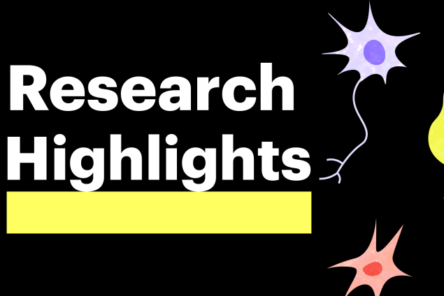 Still that says "Research highlights" with illustrations of brain cells