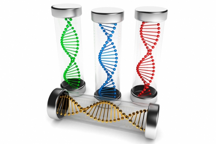 Illustration of DNA helices in tubes