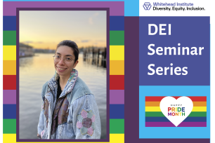 Slide advertising DEI seminar series talk with Dr. Robin Aguilar